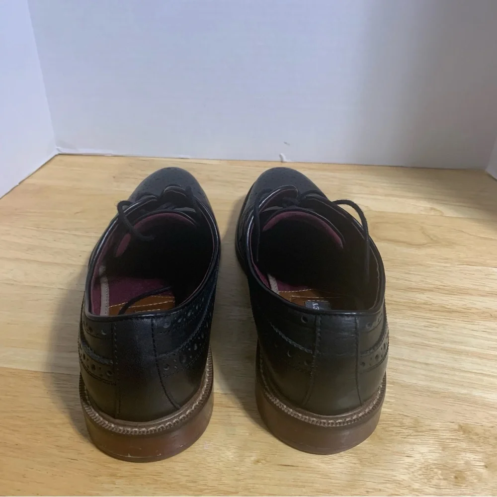 Aston Grey Collection‎ Black Wingtip Dress Oxford Shoes Size : 8